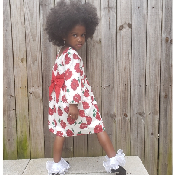 OshKosh B'gosh Denim Dress and Crown & Ivy Toddler Girls Long Sleeve Bow Dress - Picture 8 of 9